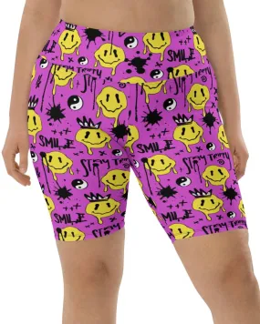 Splatter Smile Biker Shorts