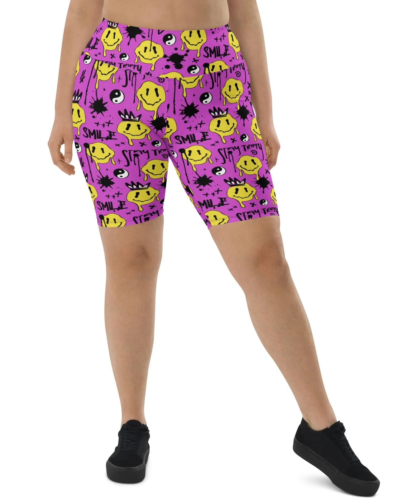 Splatter Smile Biker Shorts