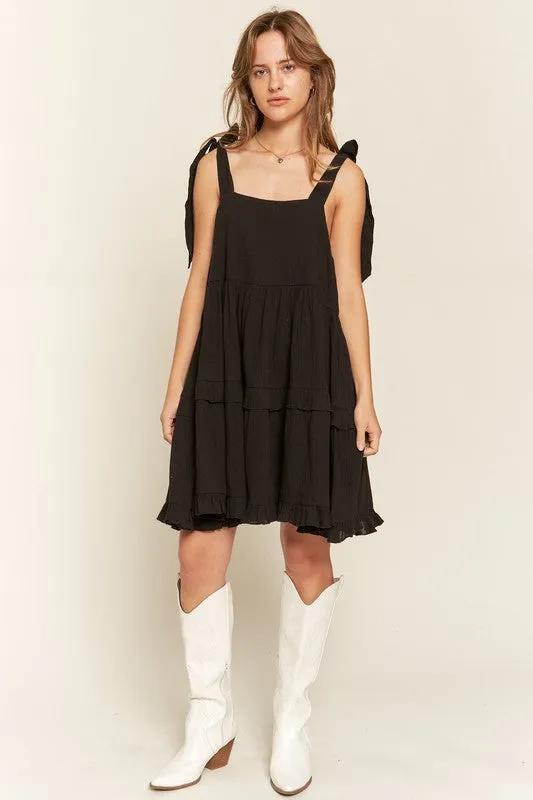 Square Neck Ruffle Dress