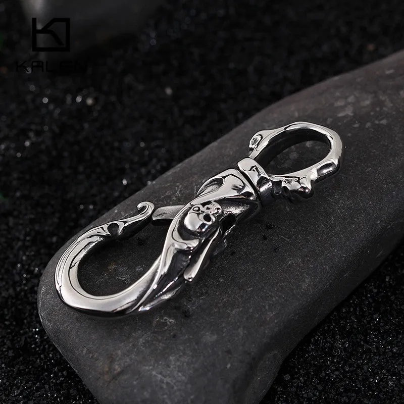 Skull Keychains in Stainless Steel