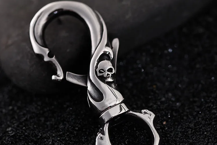 Skull Keychains in Stainless Steel