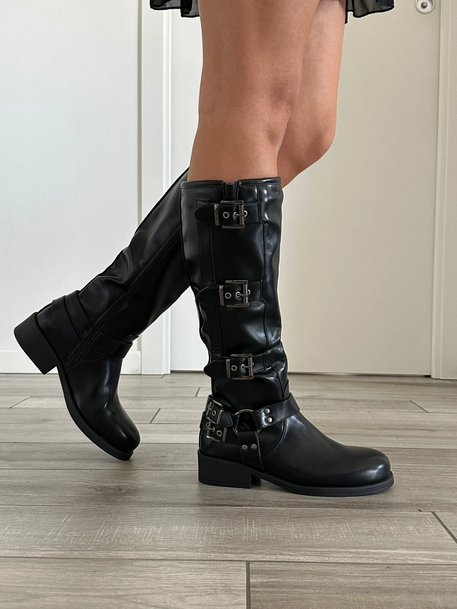 Buckle Biker Boots