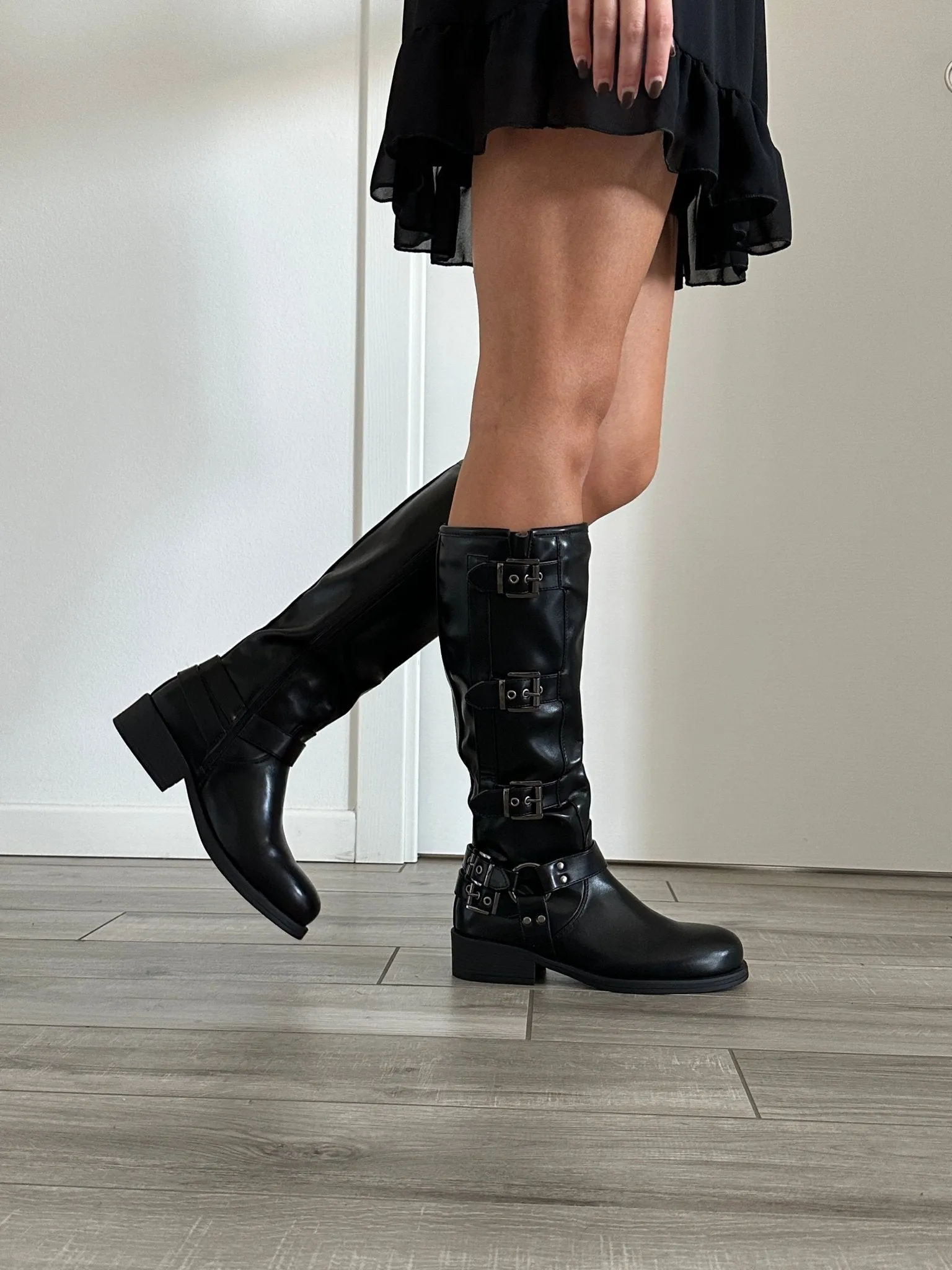 Buckle Biker Boots