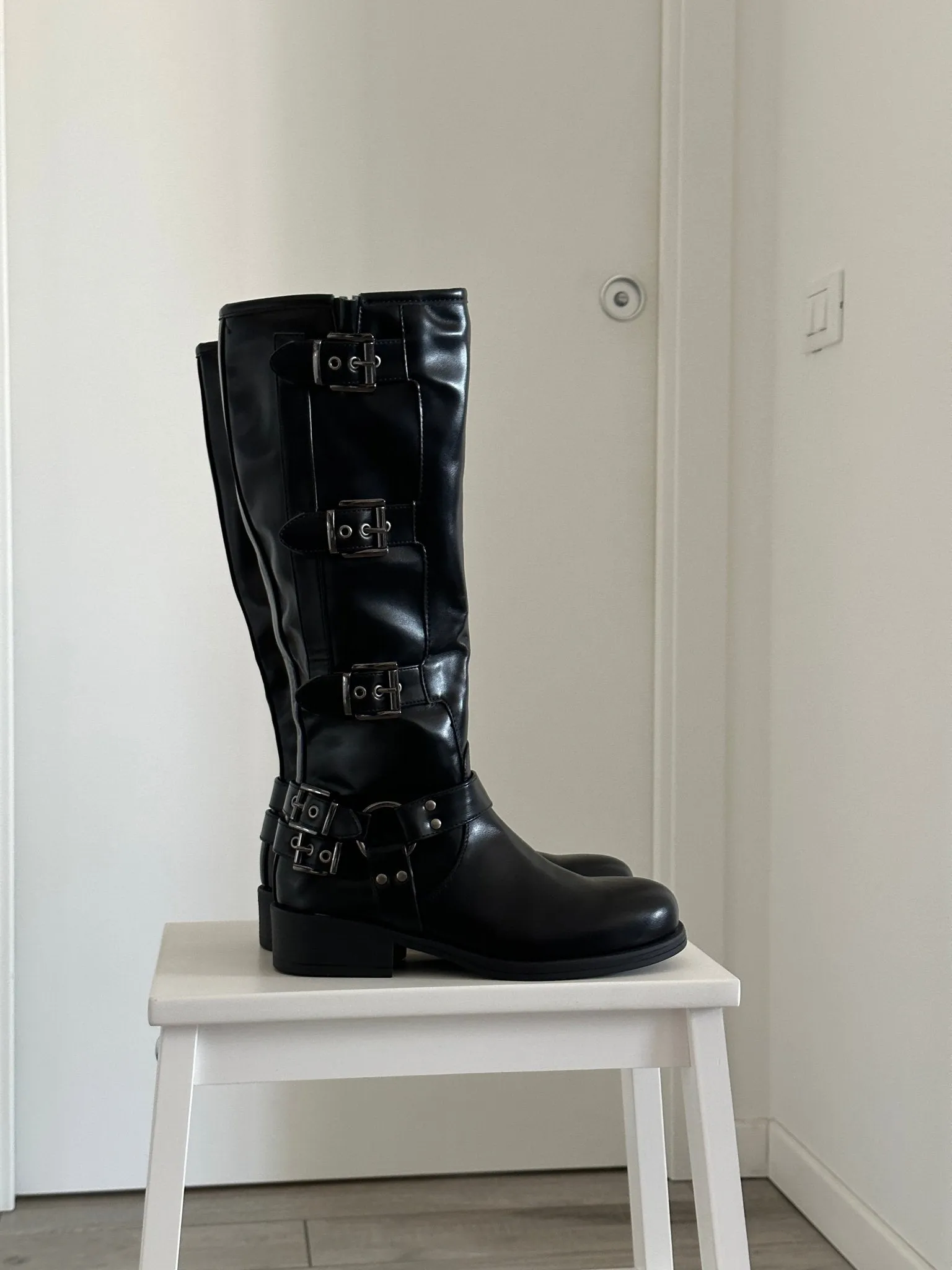 Buckle Biker Boots