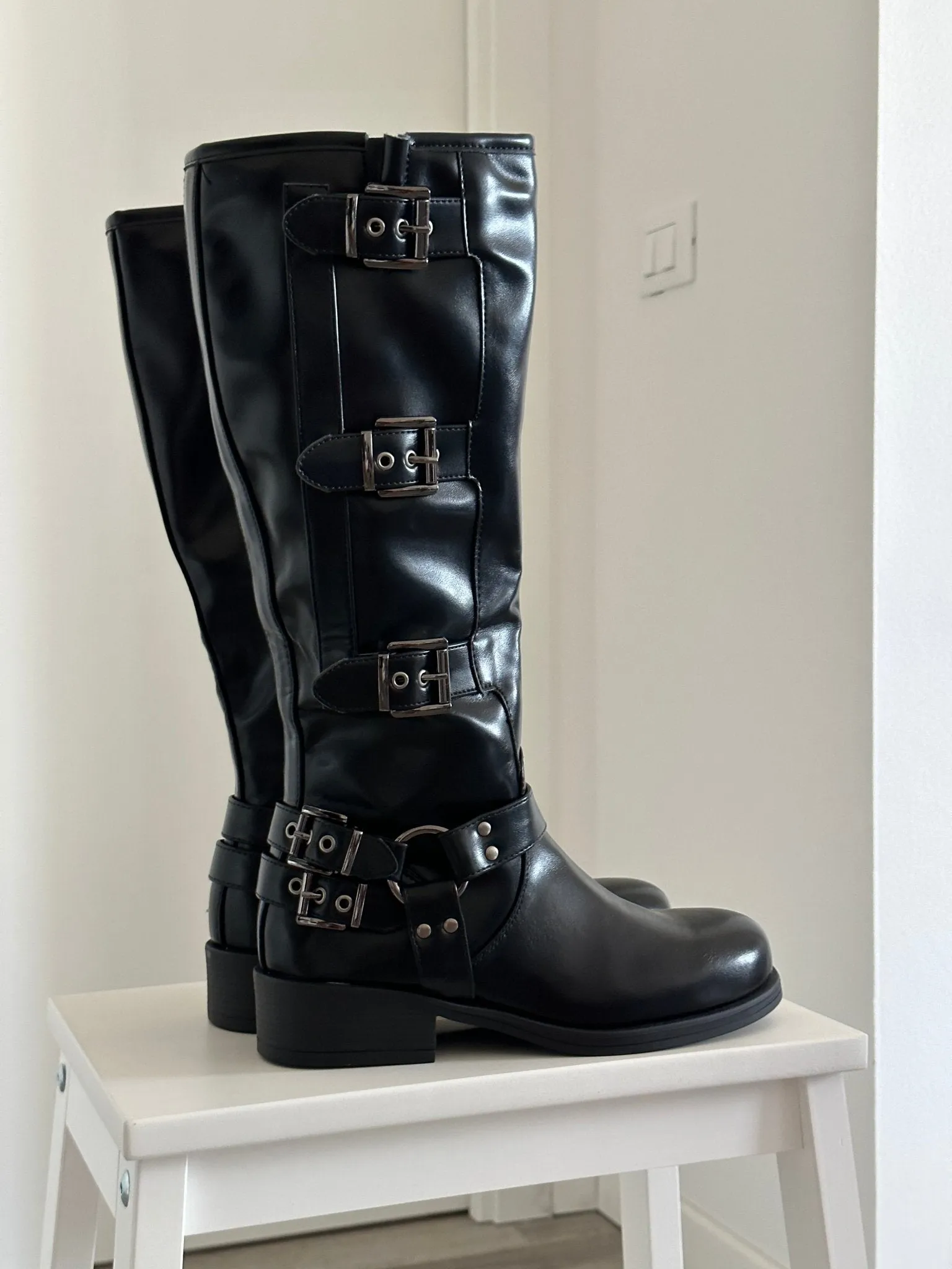 Buckle Biker Boots