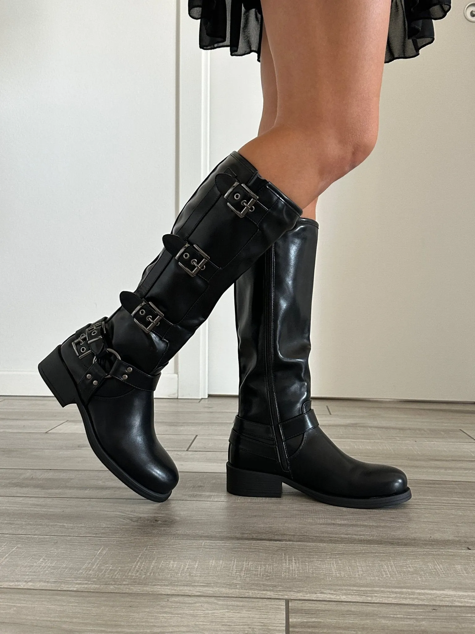 Buckle Biker Boots