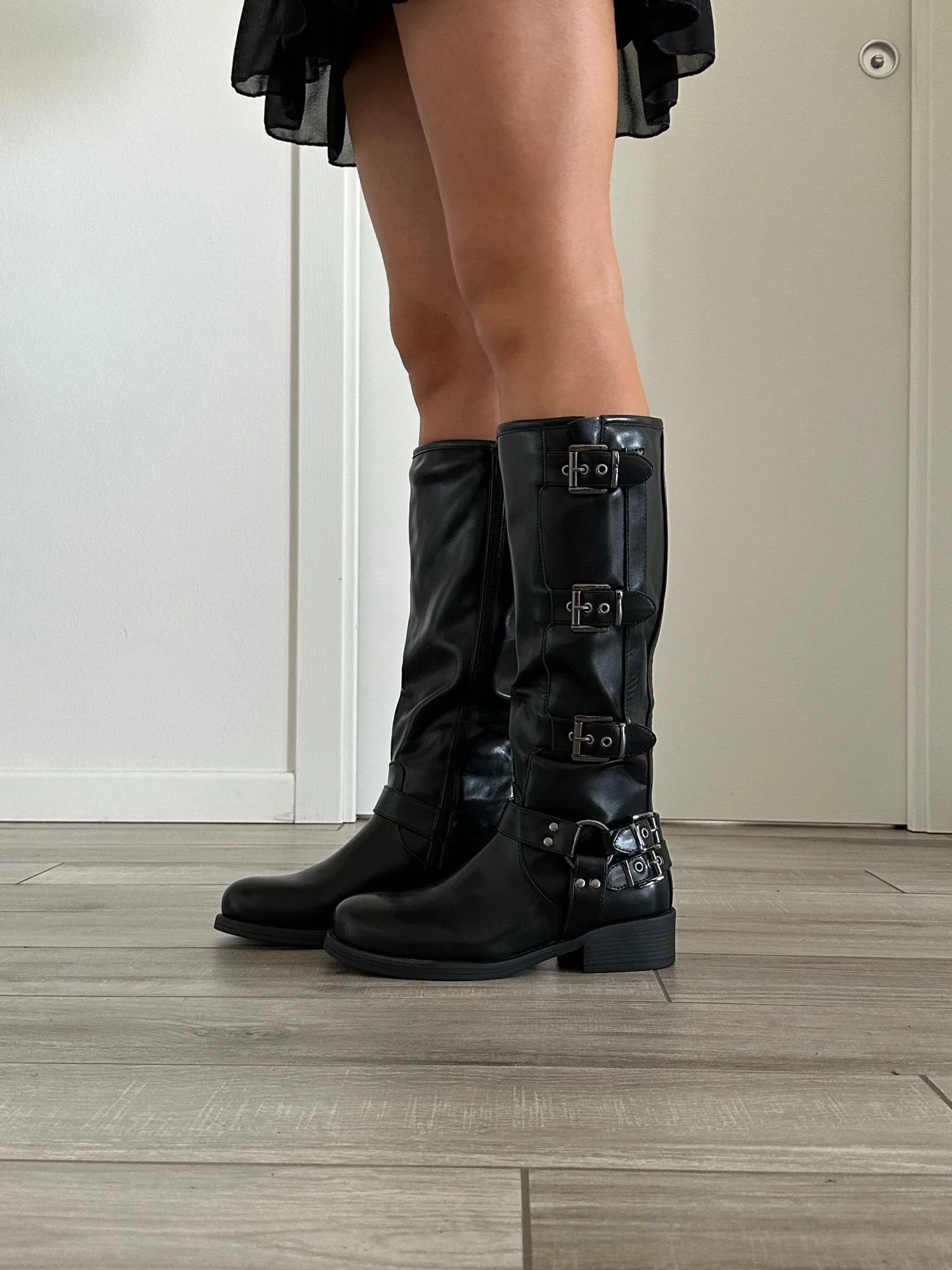 Buckle Biker Boots