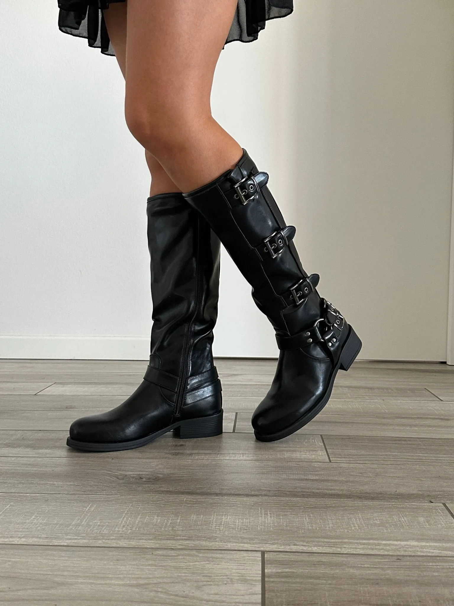 Buckle Biker Boots