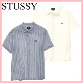 STUSSY | Unisex Street Style Cotton Short Sleeves Skater Style Shirts