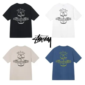 STUSSY Unisex Street Style Cotton Logo Skater Style T-Shirts