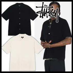 STUSSY Unisex Street Style Logo Skater Style Shirts