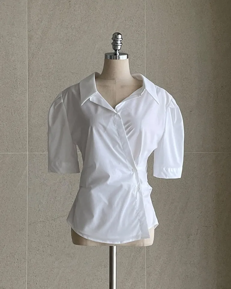 Plain Short Sleeves Party Office Elegant