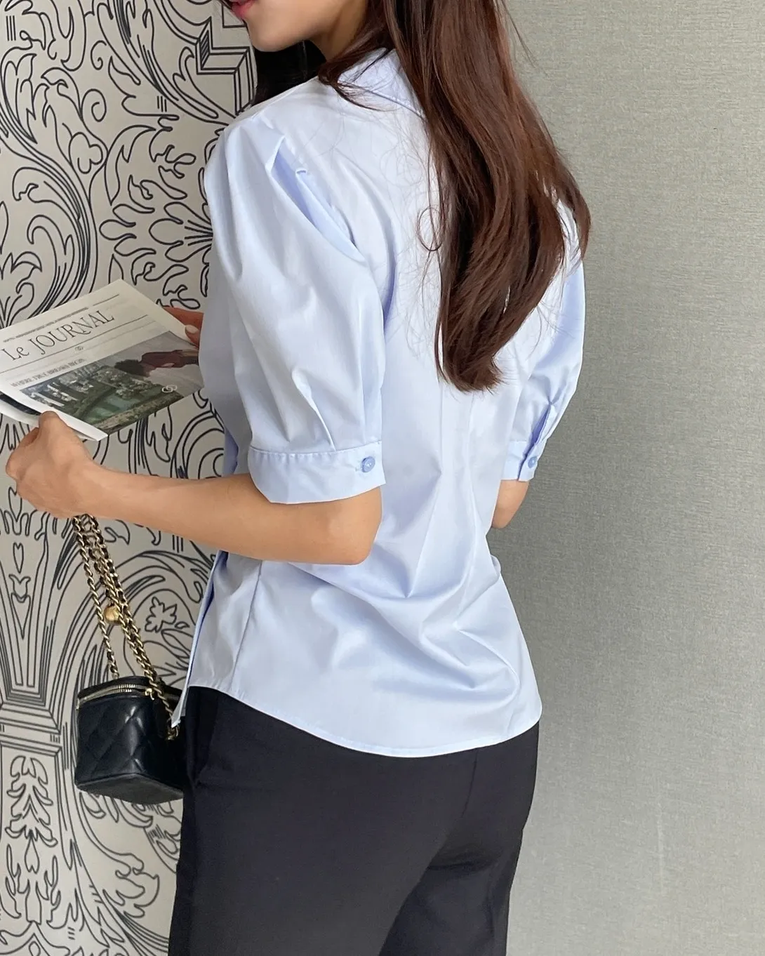 Plain Short Sleeves Party Office Elegant