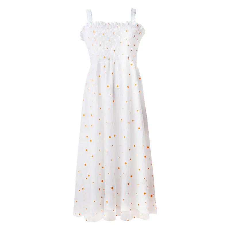 BY61001 Sweet Daisy Mesh Sling Dress