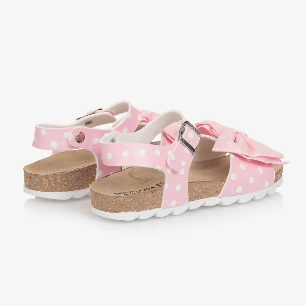 Teen Pink Bow Sandals