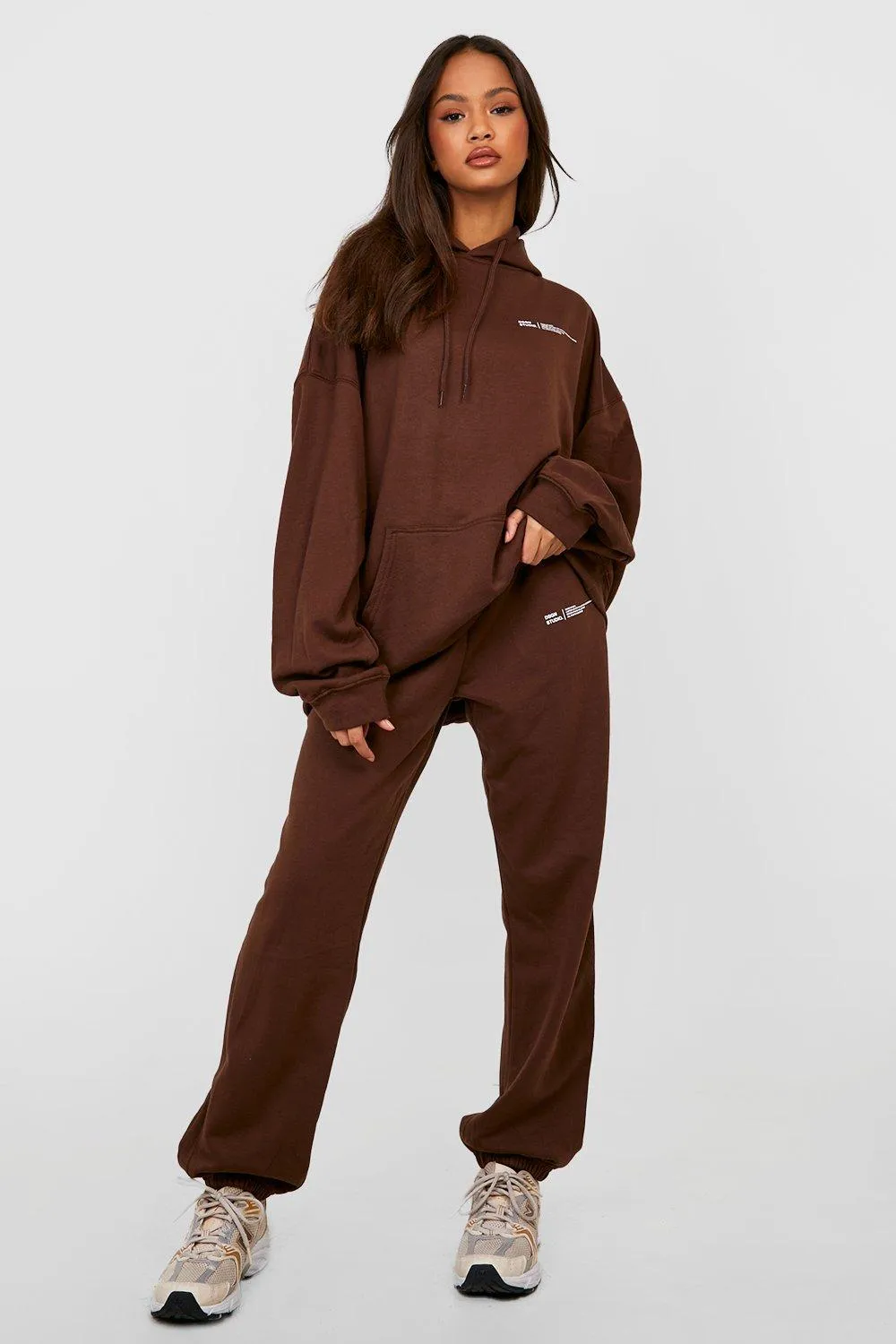 Text Print Hooded Tracksuit
