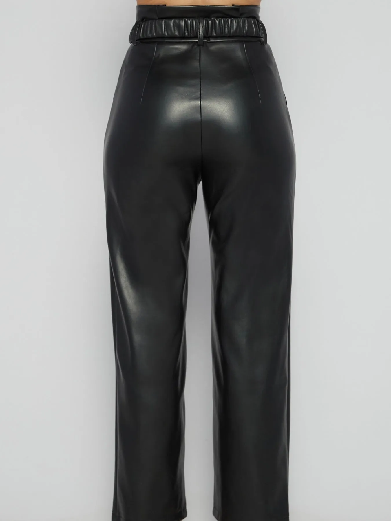 The Chloe Black Faux Leather Trousers