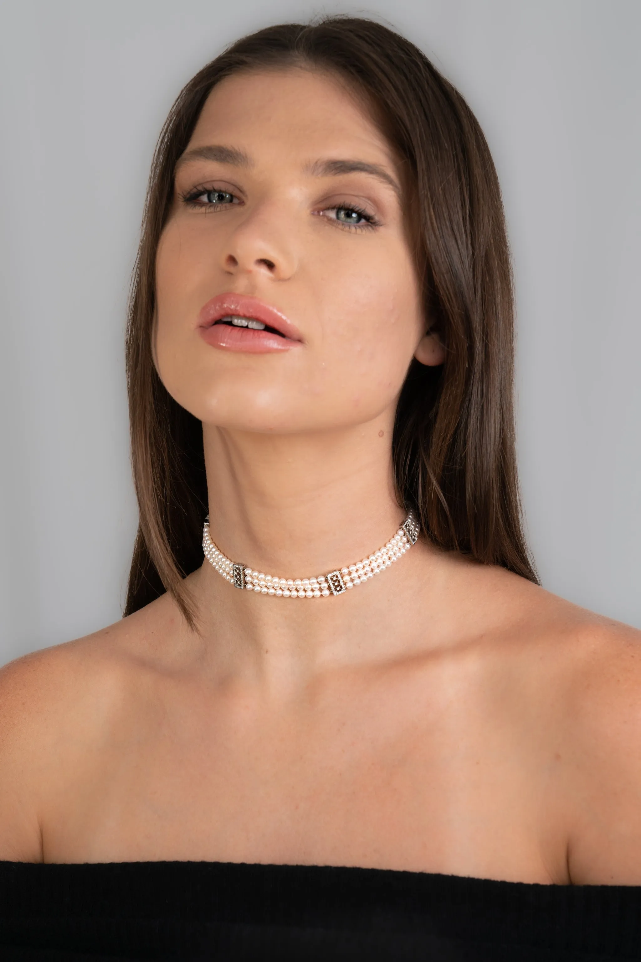 Diamond Pearl Platinum Necklace by Tiffany & Co.