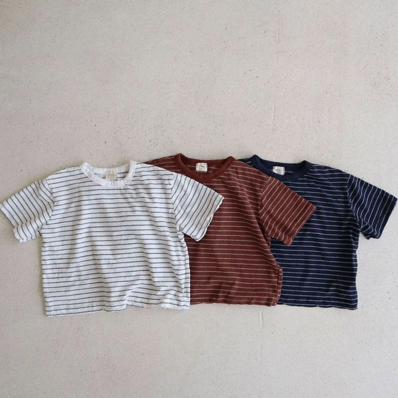 Toddler Stella Short Sleeve Linen Stripe Top (15m-7y) -3 Colors