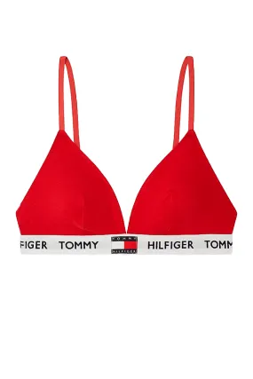 Tommy Hilfiger Women Padded Logo Bralette Red