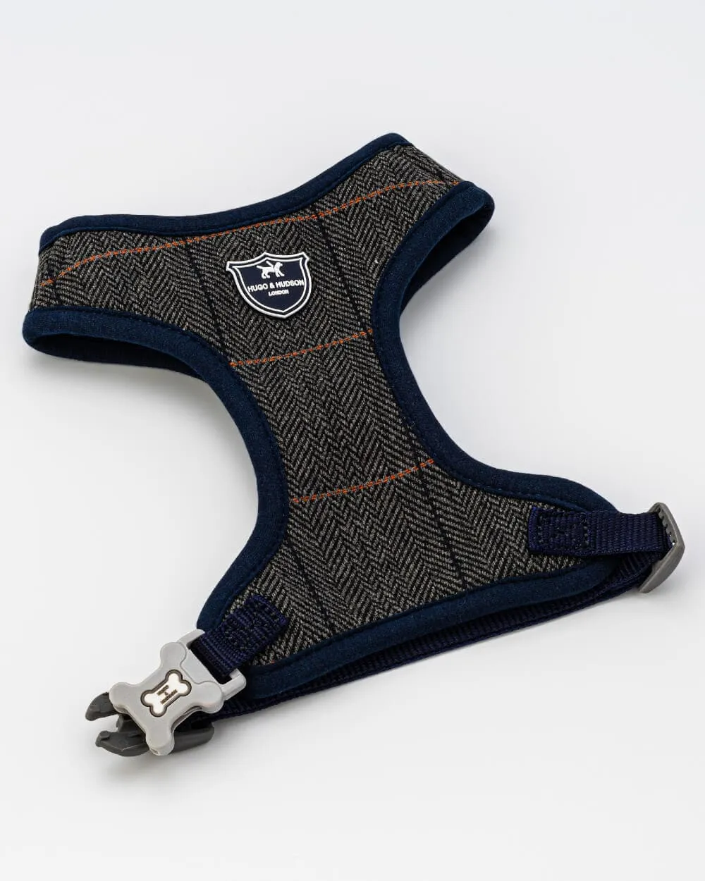 Buy Grey Checkered Herringbone Dog Harness