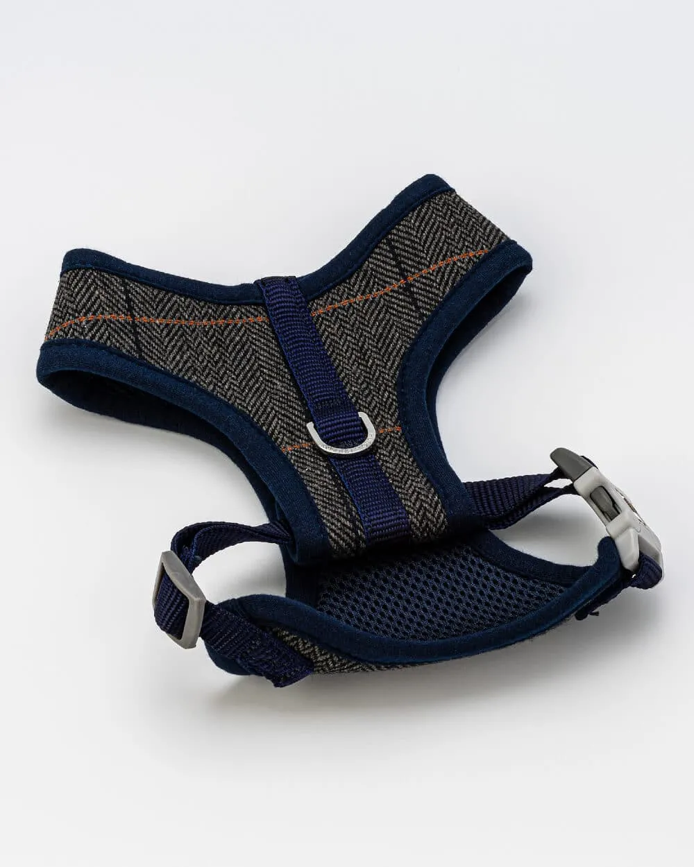 Buy Grey Checkered Herringbone Dog Harness