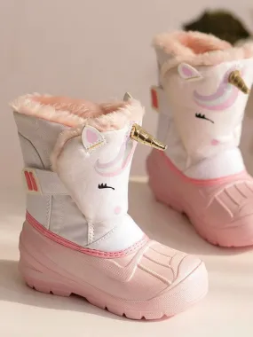 Liv and Mia Unicorn Plush Lined Boots