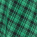 Vintage Green Black Plaid Swing Skirt