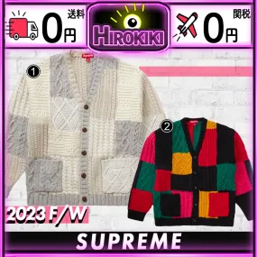 Collaboration Logo Street Style Cardigans from Supreme