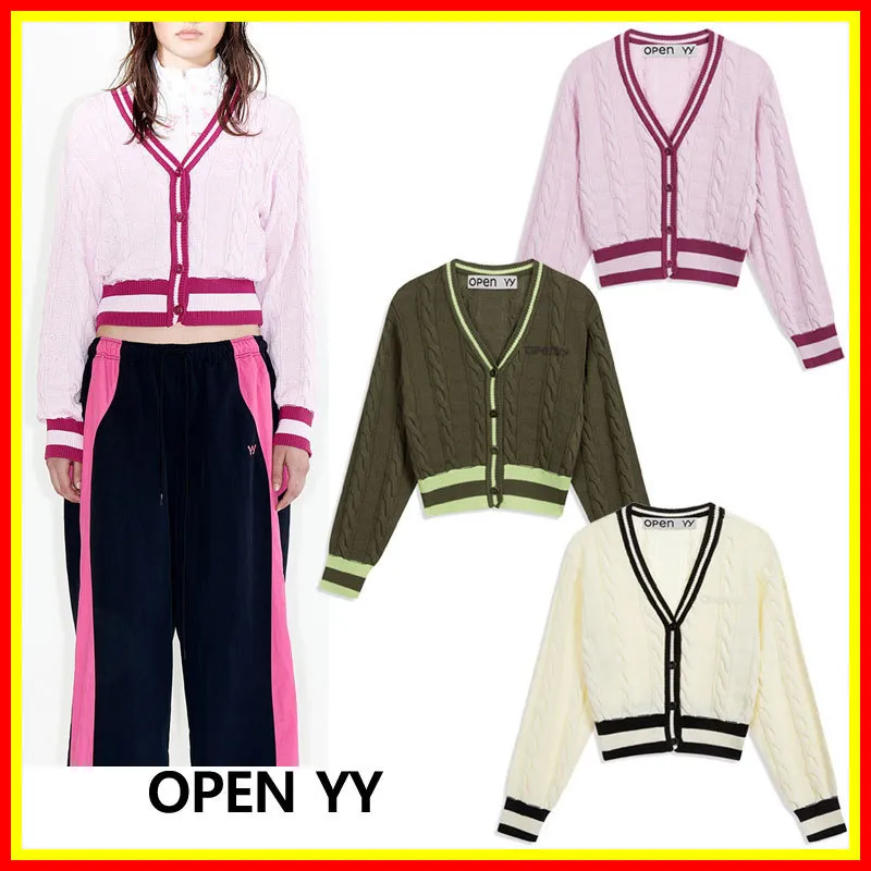 Plain Logo Cardigans with Long Sleeves by TheOpen Product