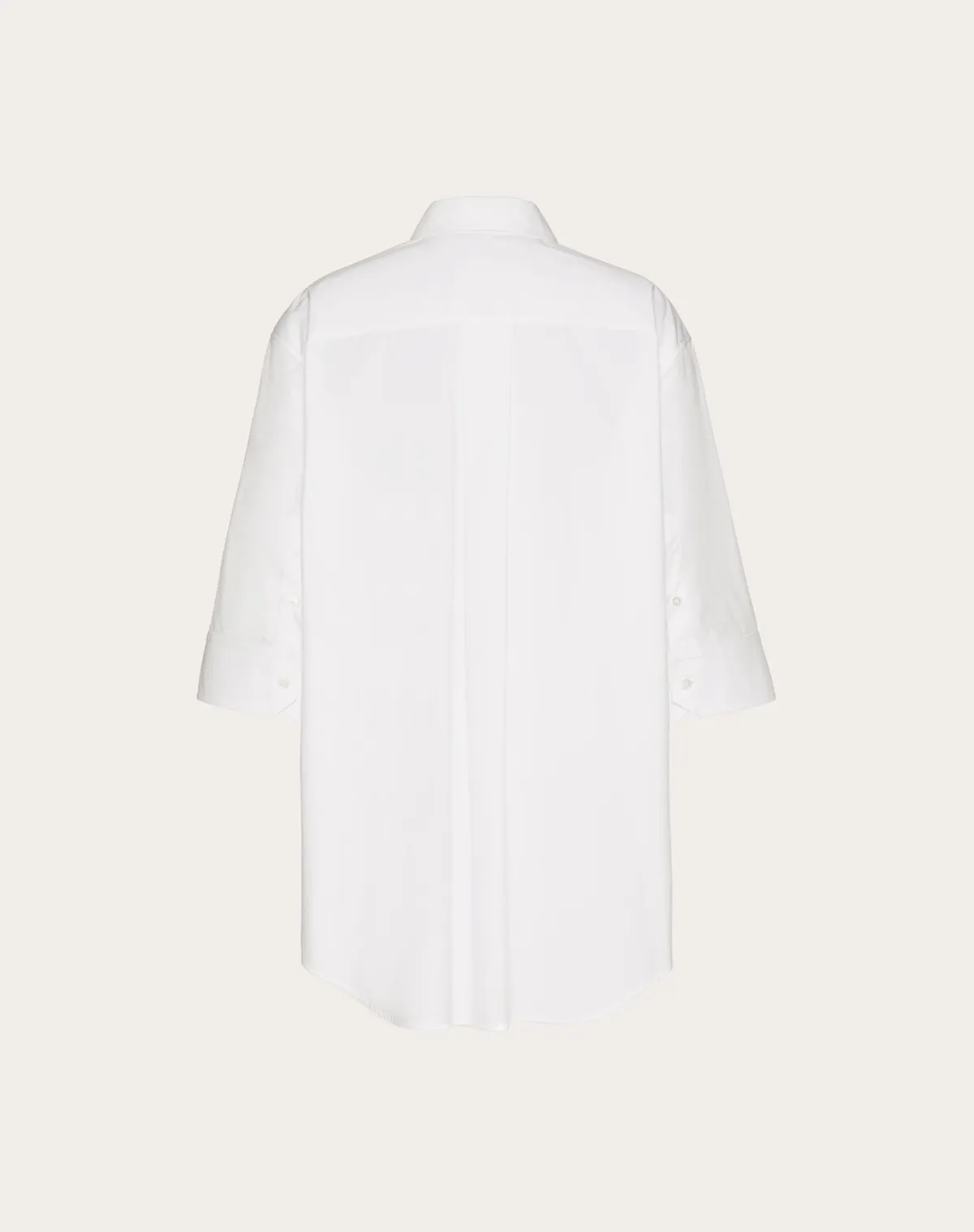 VALENTINO Cotton Poplin and Heavy Lace Shirt