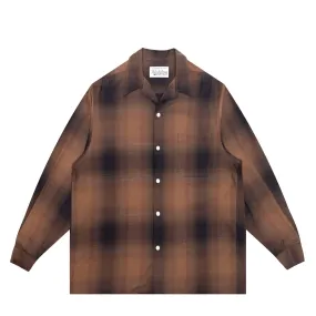 Unisex Logo Plaid Street Style Top