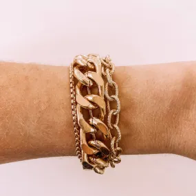 Waverly Gold Cable Chain Bracelet