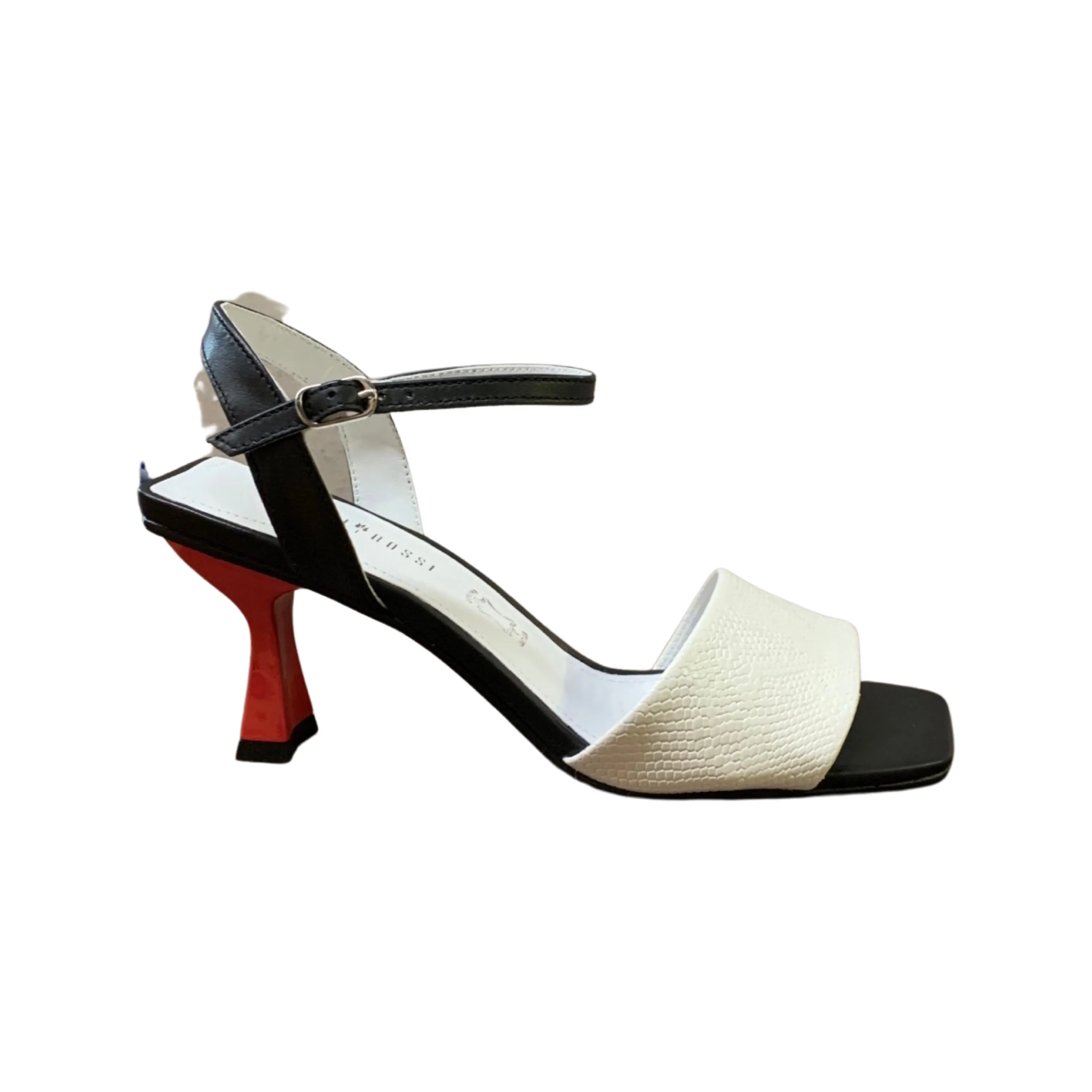 White Black Sling Back Sandal