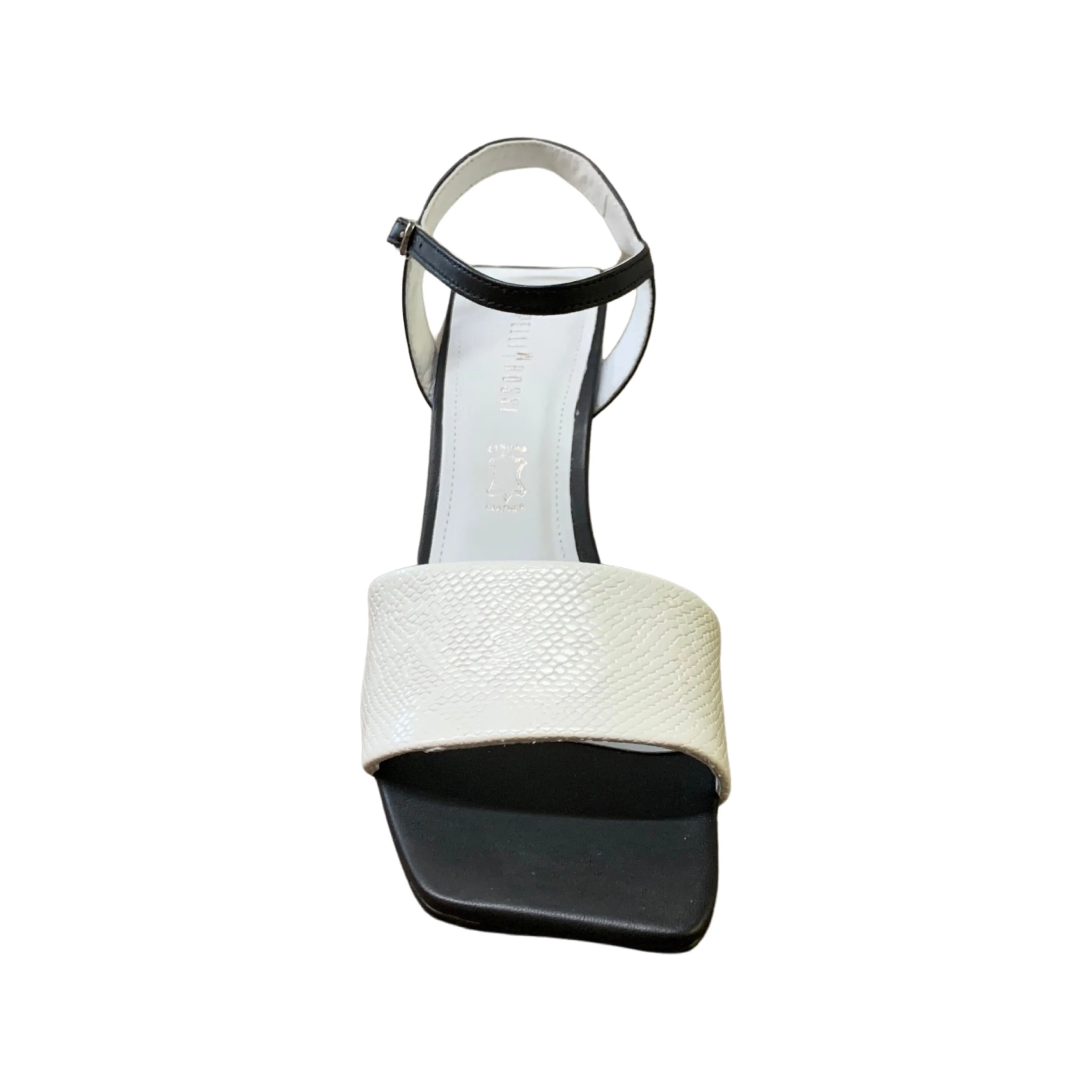 White Black Sling Back Sandal