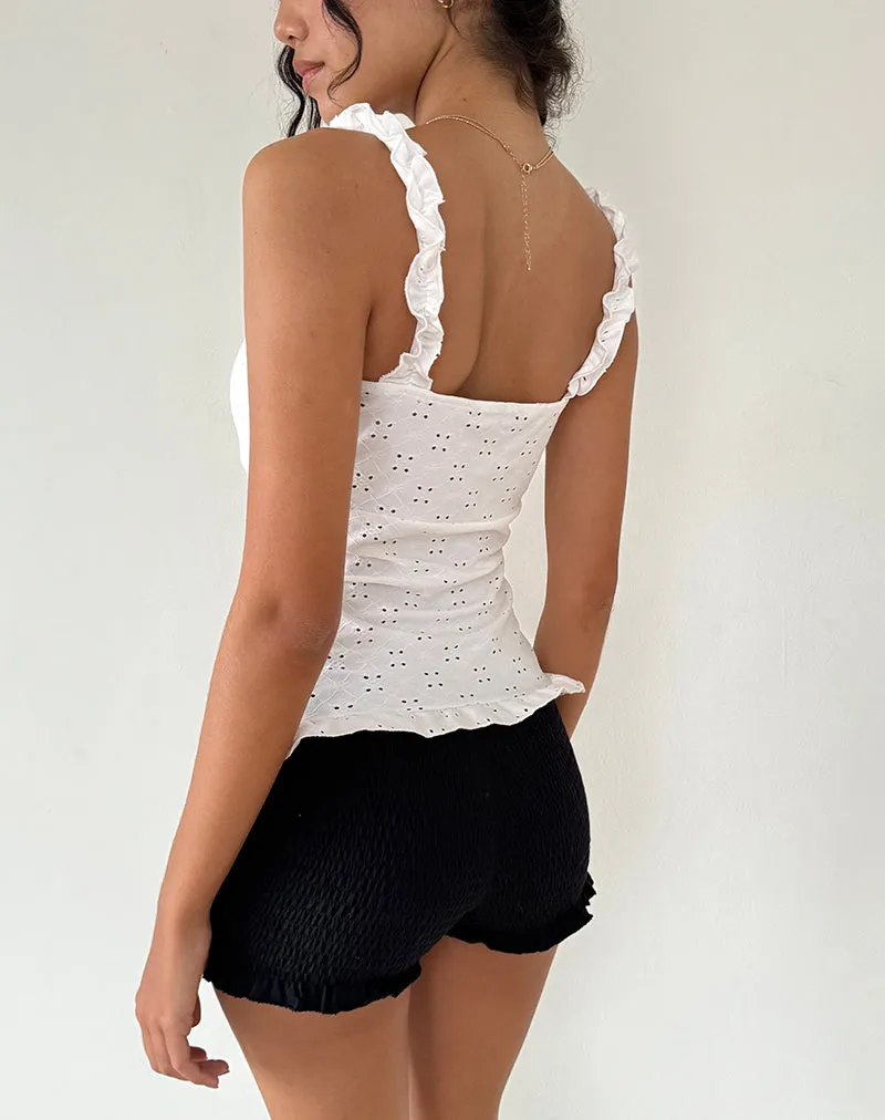 White Broderie Neroli Corset Top