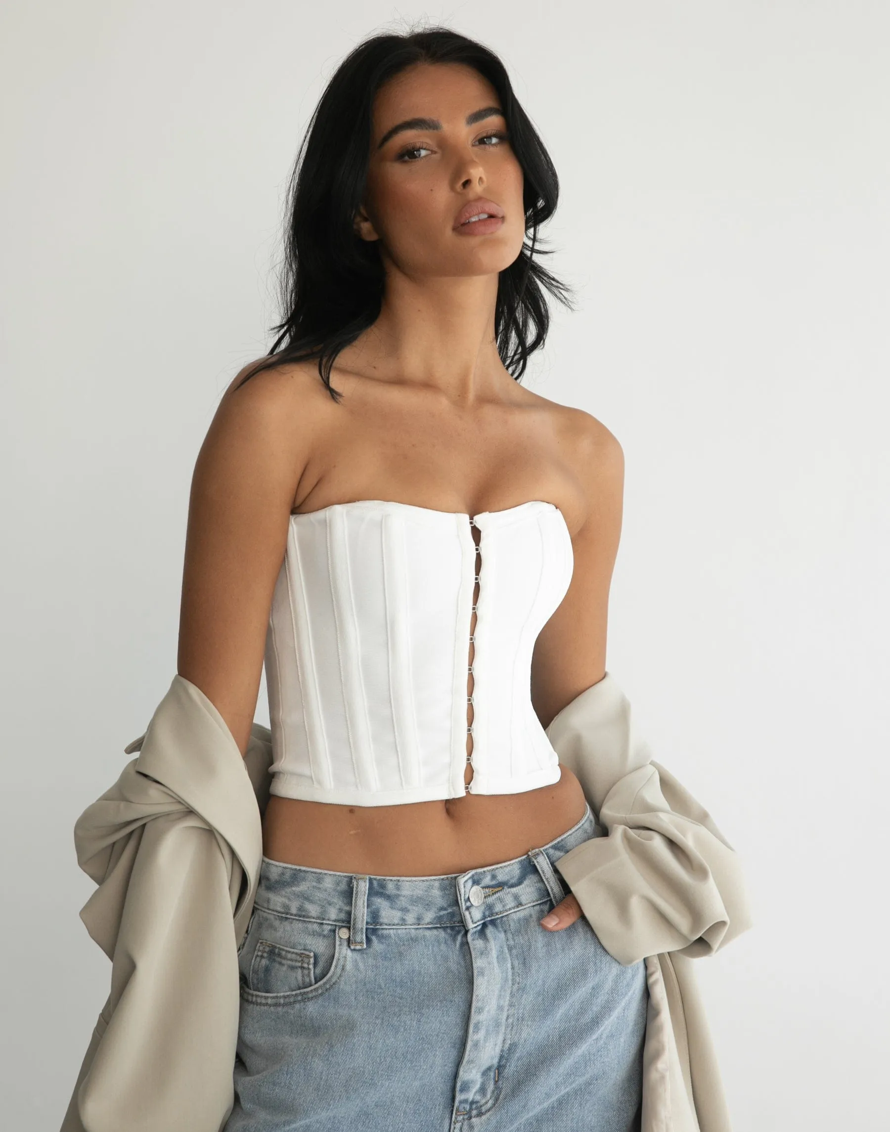 Trendy White Passion Corset Top