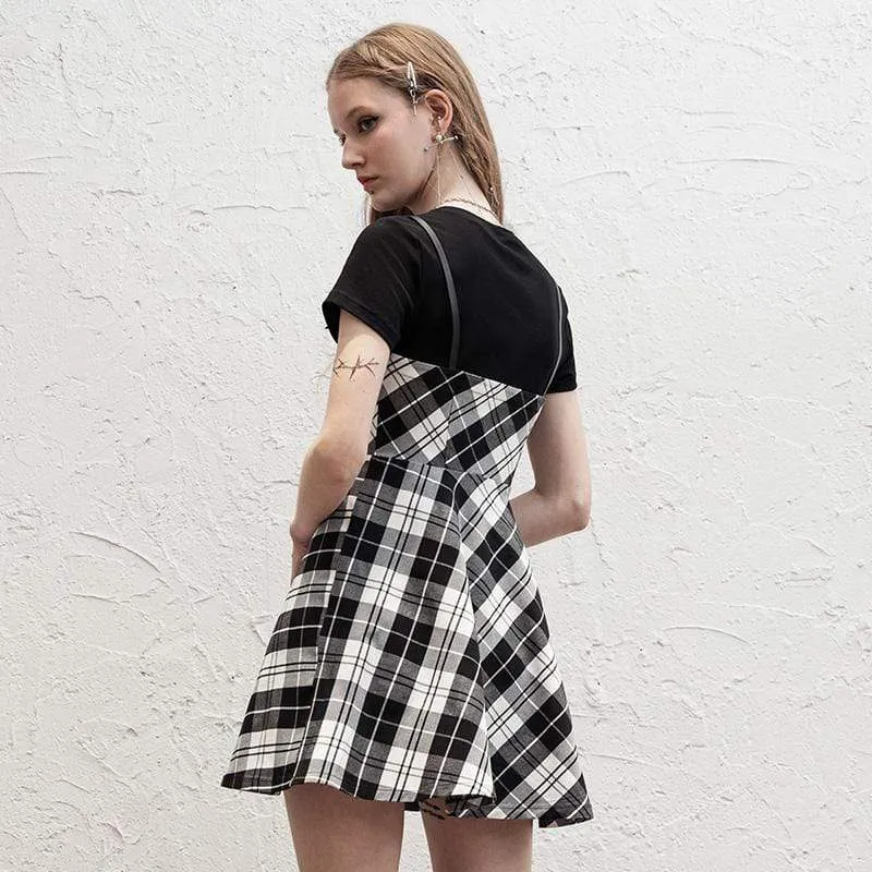 High-waisted Plaid Dresses for Women