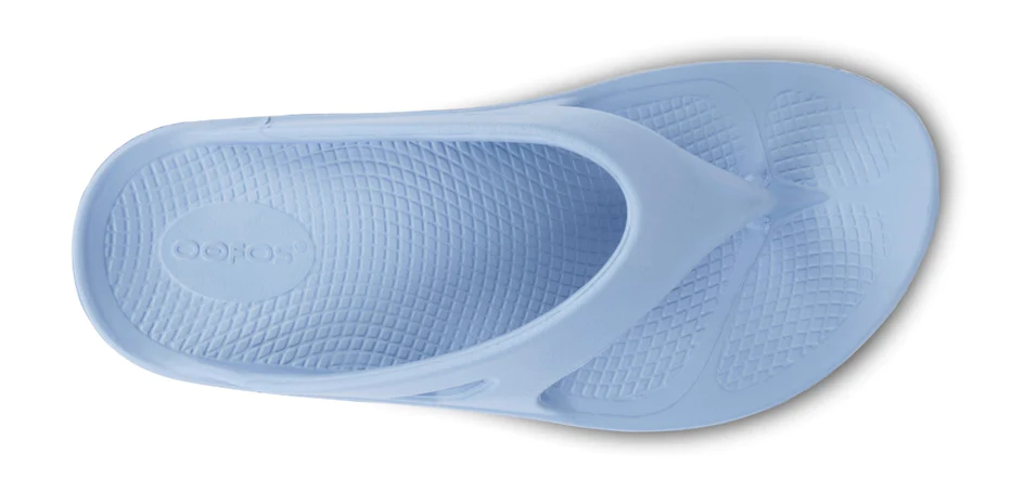 Women's Oofos Neptune Blue Thong Sandals