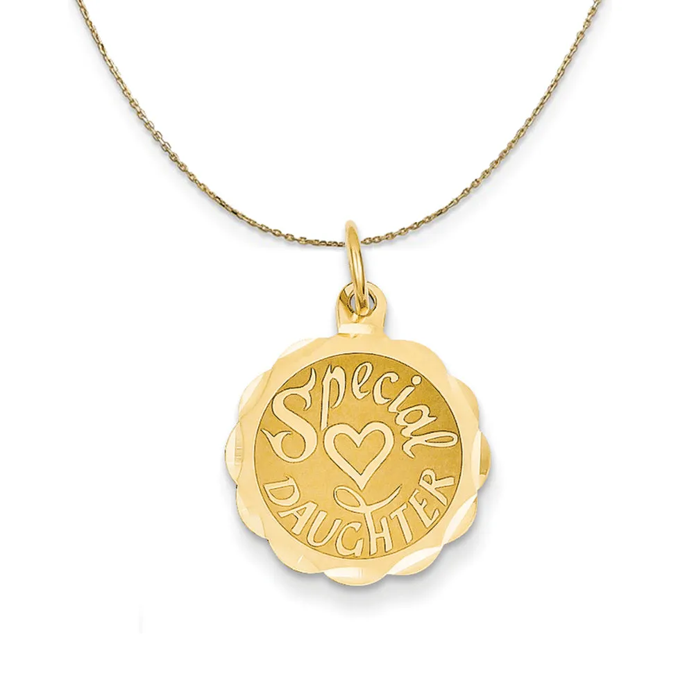 Yellow Gold Daughter Disc Necklace