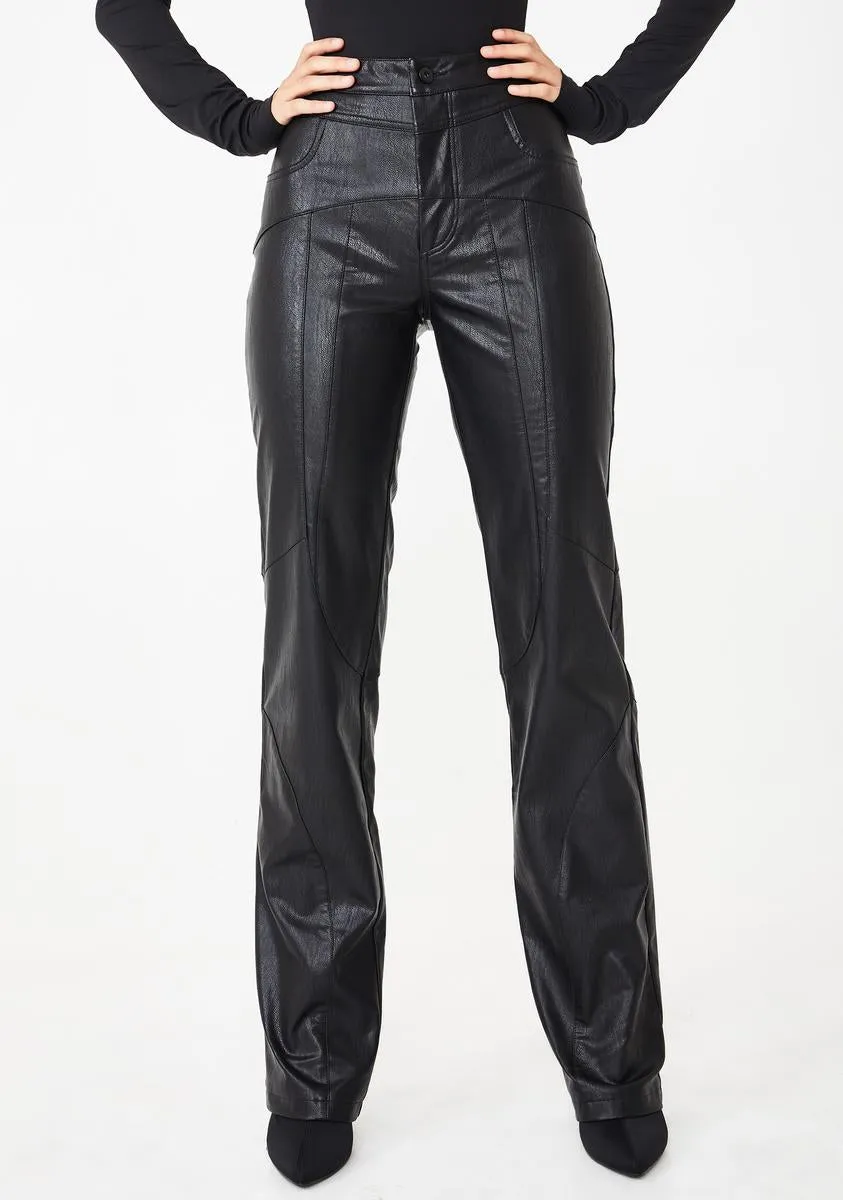 York Faux Leather Pants-