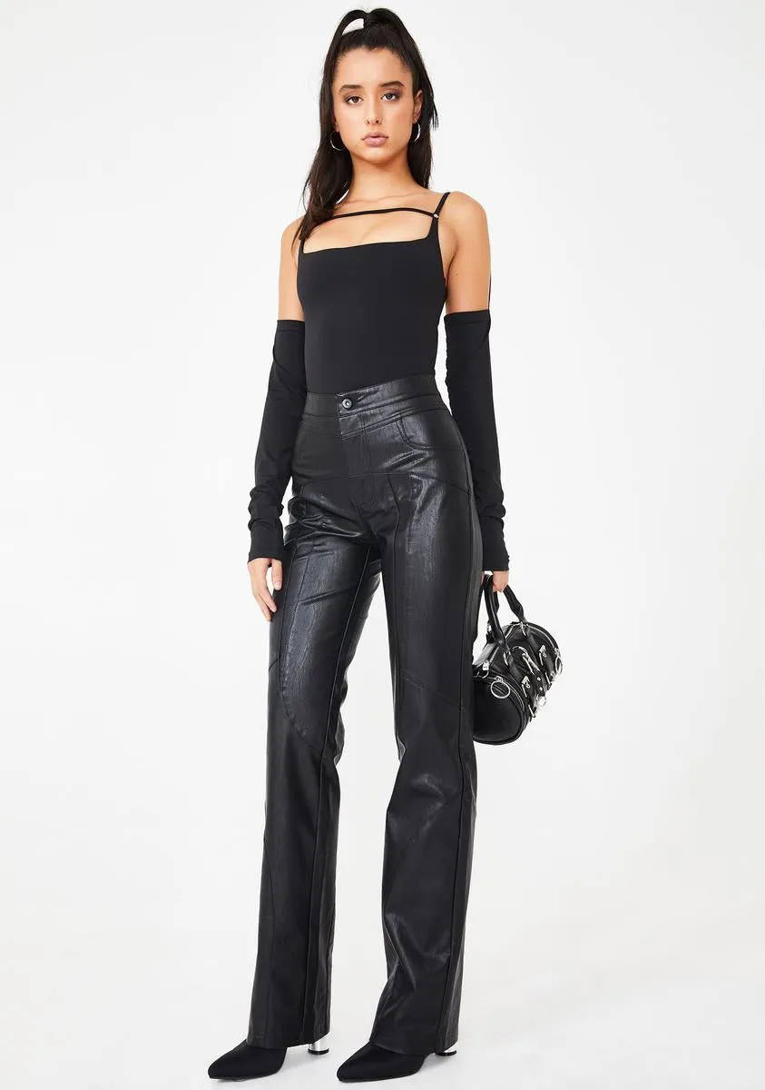 York Faux Leather Pants-